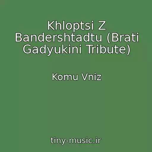 کاور آهنگ Khloptsі Z Bandershtadtu (Brati Gadyukіni Tribute) از Komu Vniz