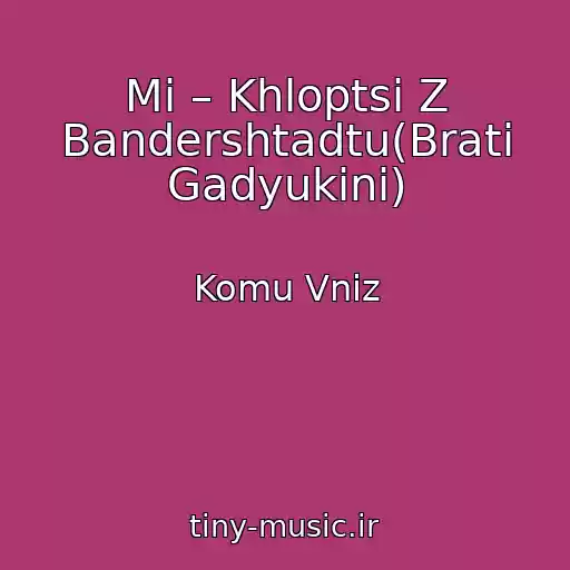 کاور آهنگ Mi – Khloptsі Z Bandershtadtu(Brati Gadyukіni) از Komu Vniz