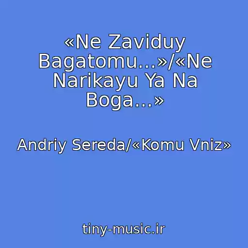 کاور آهنگ «Ne Zaviduy Bagatomu...»/«Ne Narіkayu Ya Na Boga...» از Andrіy Sereda/«Komu Vniz»