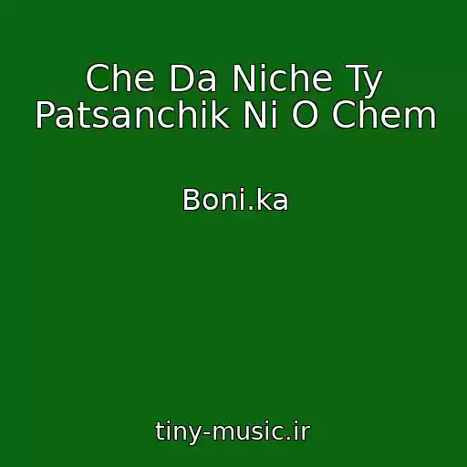 کاور آهنگ Che Da Niche Ty Patsanchik Ni O Chem از Boni.ka