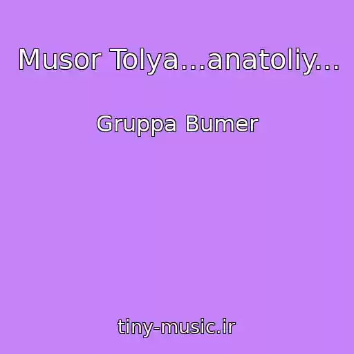 کاور آهنگ Musor Tolya...anatoliy... از Gruppa Bumer