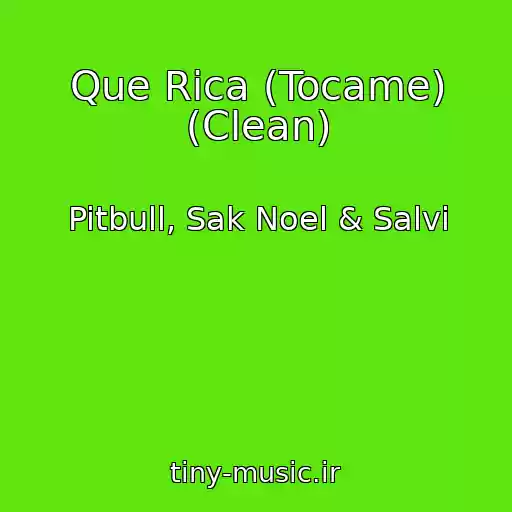 کاور آهنگ Que Rica (Tocame) (Clean) از Pitbull, Sak Noel & Salvi