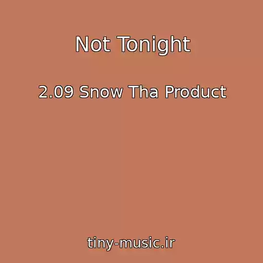 کاور آهنگ Not Tonight از 2.09 Snow Tha Product