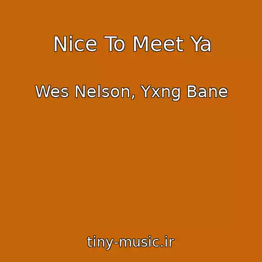 کاور آهنگ Nice To Meet Ya از Wes Nelson, Yxng Bane
