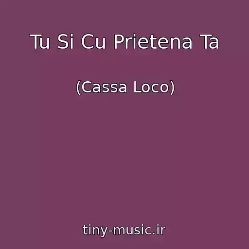 کاور آهنگ Tu Si Cu Prietena Ta از (Cassa Loco)