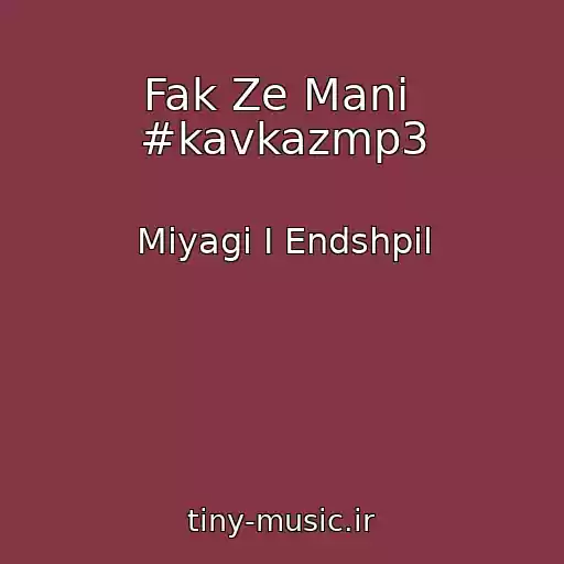 کاور آهنگ Fak Ze Mani  #kavkazmp3 از Miyagi I Endshpil