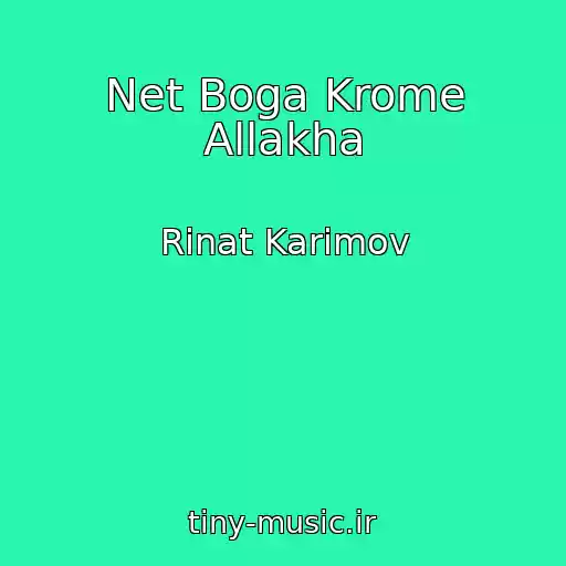 کاور آهنگ Net Boga Krome Allakha از Rinat Karimov