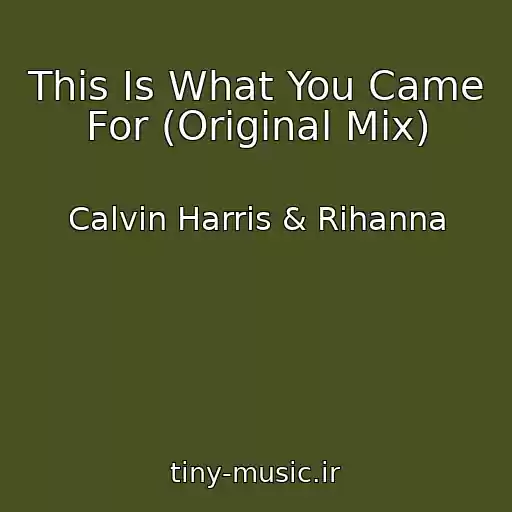 کاور آهنگ This Is What You Came For (Original Mix) از Calvin Harris & Rihanna