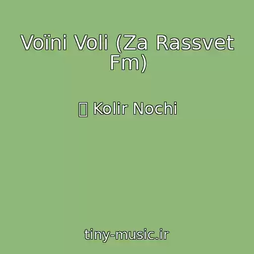 کاور آهنگ Voїni Volі (Za Rassvet Fm) از 卐 Kolіr Nochі