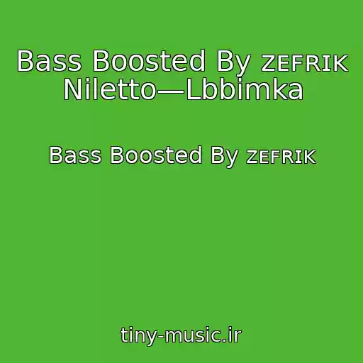 کاور آهنگ Bass Boosted By ᴢᴇꜰʀɪᴋ Niletto—Lbbimka از Bass Boosted By ᴢᴇꜰʀɪᴋ