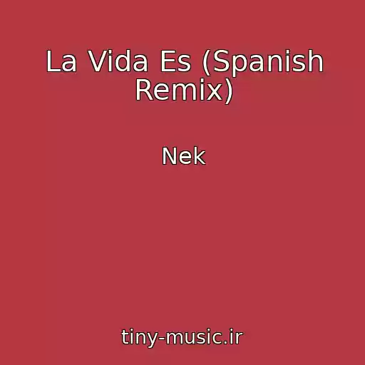 کاور آهنگ La Vida Es (Spanish Remix) از Nek