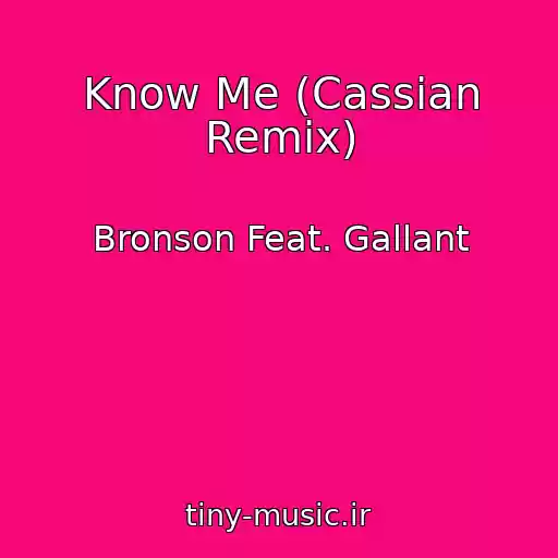 کاور آهنگ Know Me (Cassian Remix) از Bronson Feat. Gallant