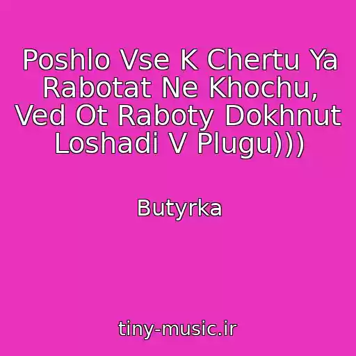 کاور آهنگ Poshlo Vse K Chertu Ya Rabotat Ne Khochu, Ved Ot Raboty Dokhnut Loshadi V Plugu))) از Butyrka
