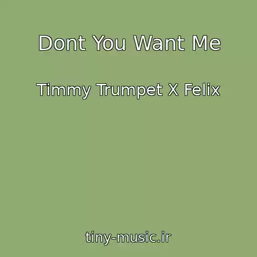 کاور آهنگ Dont You Want Me از Timmy Trumpet X Felix