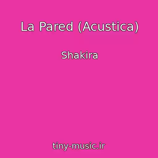 کاور آهنگ La Pared (Acustica) از Shakira