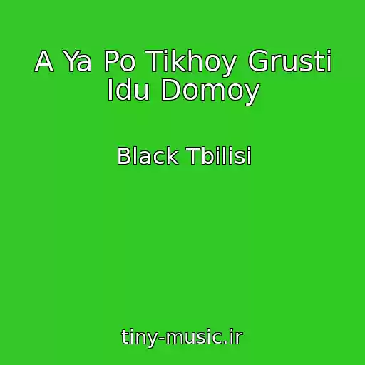 کاور آهنگ A Ya Po Tikhoy Grusti Idu Domoy از Black Tbilisi