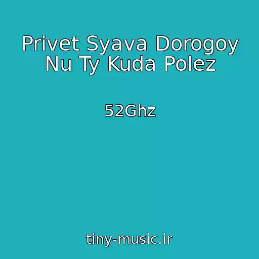 کاور آهنگ Privet Syava Dorogoy Nu Ty Kuda Polez از 52Ghz