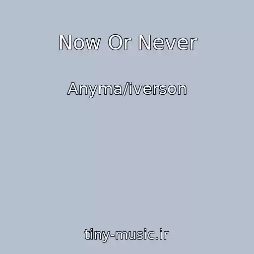 کاور آهنگ Now Or Never از Anyma/iverson