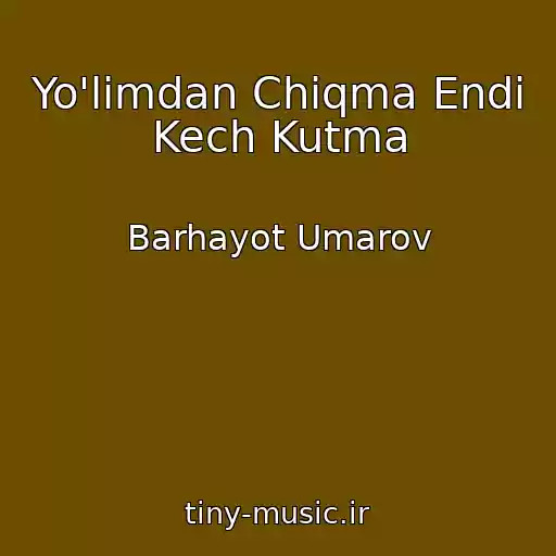 کاور آهنگ Yo'limdan Chiqma Endi Kech Kutma از Barhayot Umarov