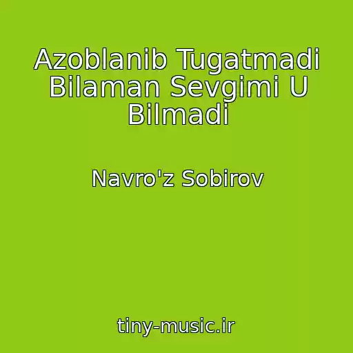 کاور آهنگ Azoblanib Tugatmadi Bilaman Sevgimi U Bilmadi از Navro'z Sobirov