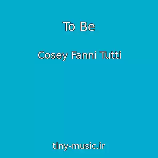 کاور آهنگ To Be از Cosey Fanni Tutti
