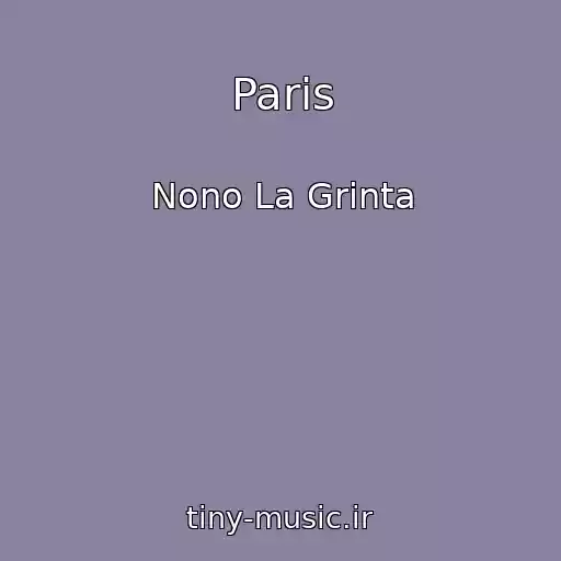کاور آهنگ Paris از Nono La Grinta