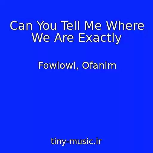 کاور آهنگ Can You Tell Me Where We Are Exactly از Fowlowl, Ofanim