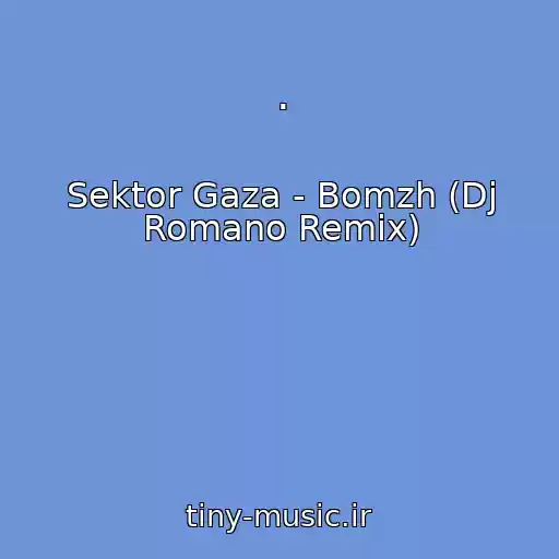 کاور آهنگ . از Sektor Gaza - Bomzh (Dj Romano Remix)