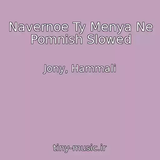 کاور آهنگ Navernoe Ty Menya Ne Pomnish Slowed از Jony, Hammali