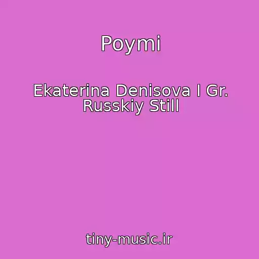 کاور آهنگ Poymi از Ekaterina Denisova I Gr. Russkiy Still