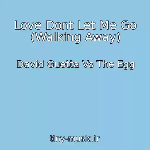 کاور آهنگ Love Dont Let Me Go (Walking Away) از David Guetta Vs The Egg