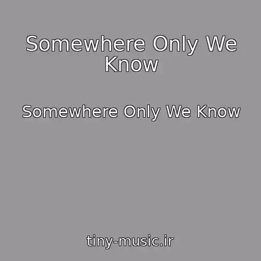 کاور آهنگ Somewhere Only We Know از Somewhere Only We Know
