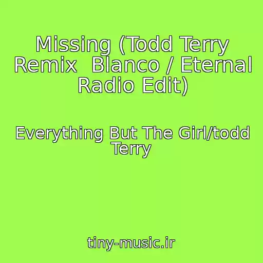 کاور آهنگ Missing (Todd Terry Remix  Blanco / Eternal Radio Edit) از Everything But The Girl/todd Terry