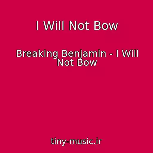 کاور آهنگ I Will Not Bow از Breaking Benjamin - I Will Not Bow
