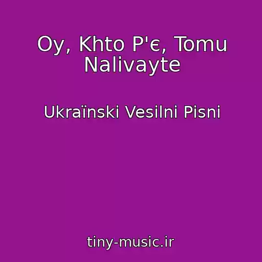 کاور آهنگ Oy, Khto P'є, Tomu Nalivayte از Ukraїnskі Vesіlnі Pіsnі