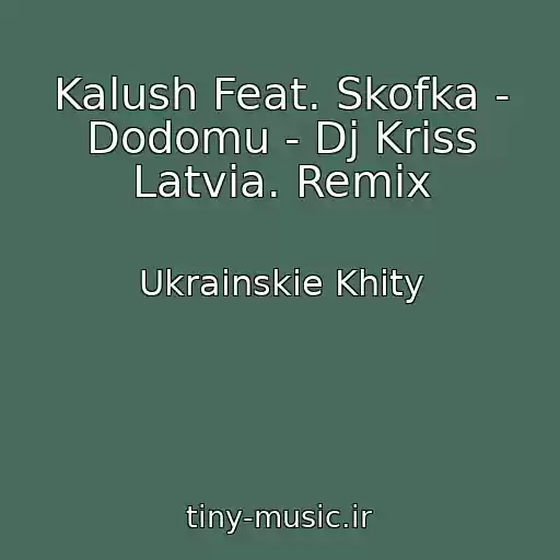 کاور آهنگ Kalush Feat. Skofka - Dodomu - Dj Kriss Latvia. Remix از Ukrainskie Khity