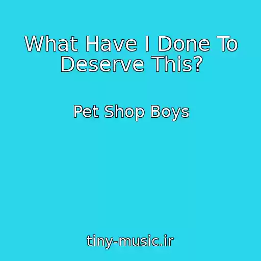 کاور آهنگ What Have I Done To Deserve This? از Pet Shop Boys