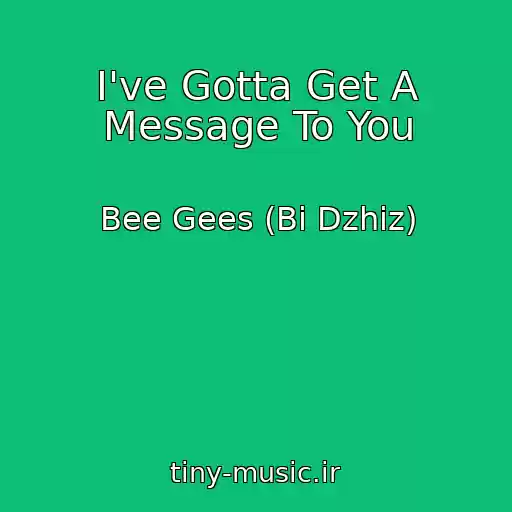 کاور آهنگ I've Gotta Get A Message To You از Bee Gees (Bi Dzhiz)