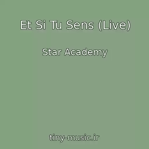 کاور آهنگ Et Si Tu Sens (Live) از Star Academy