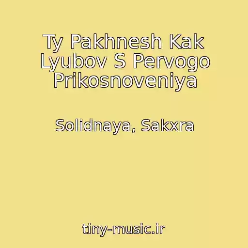 کاور آهنگ Ty Pakhnesh Kak Lyubov S Pervogo Prikosnoveniya از Solidnaya, Sakxra