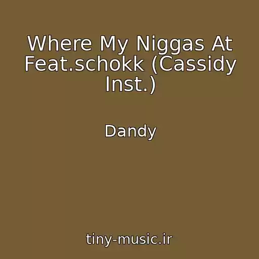 کاور آهنگ Where My Niggas At Feat.schokk (Cassidy Inst.) از Dandy