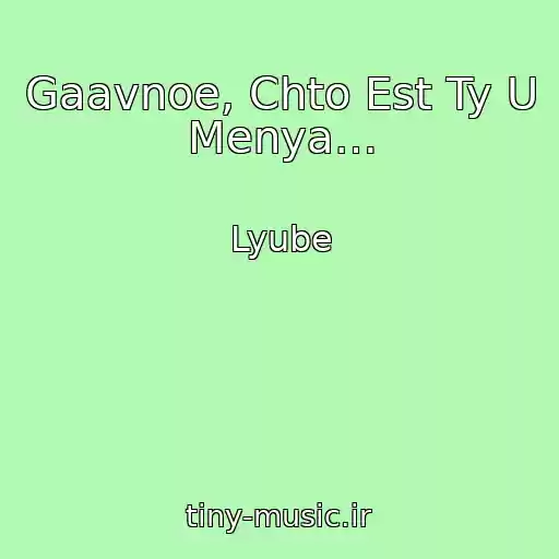 کاور آهنگ Gaavnoe, Chto Est Ty U Menya… از Lyube