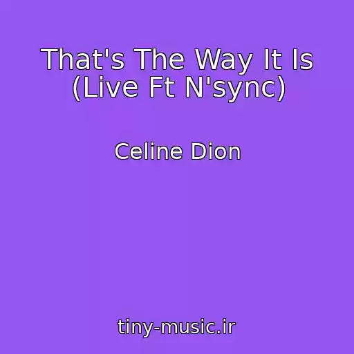 کاور آهنگ That's The Way It Is (Live Ft N'sync) از Celine Dion