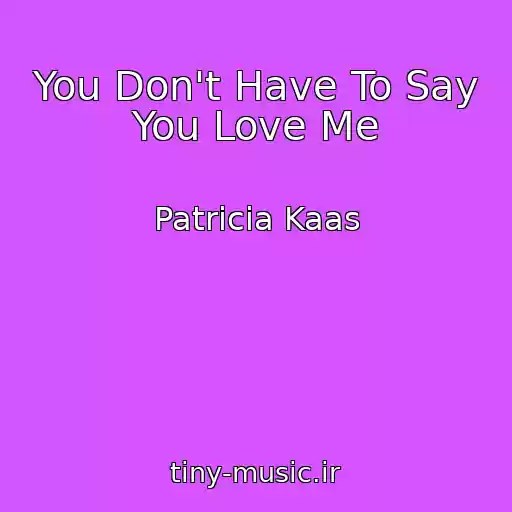 کاور آهنگ You Don't Have To Say You Love Me از Patricia Kaas