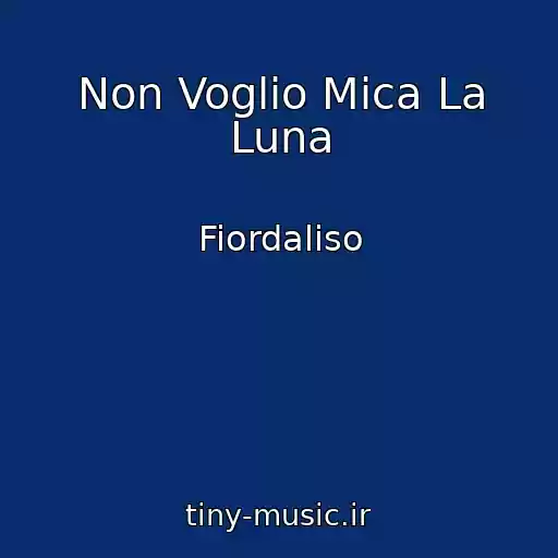 کاور آهنگ Non Voglio Mica La Luna از Fiordaliso