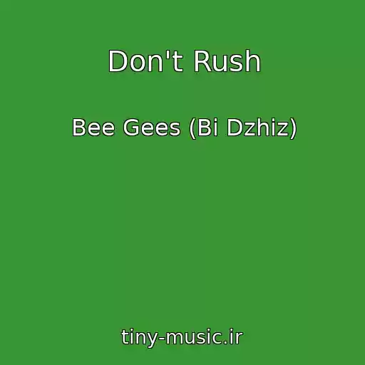 کاور آهنگ Don't Rush از Bee Gees (Bi Dzhiz)