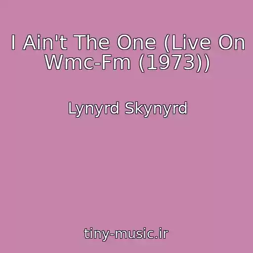 کاور آهنگ I Ain't The One (Live On Wmc-Fm (1973)) از Lynyrd Skynyrd