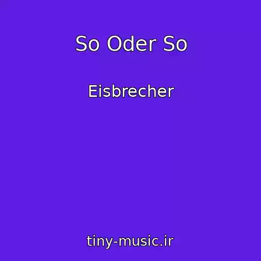 کاور آهنگ So Oder So از Eisbrecher