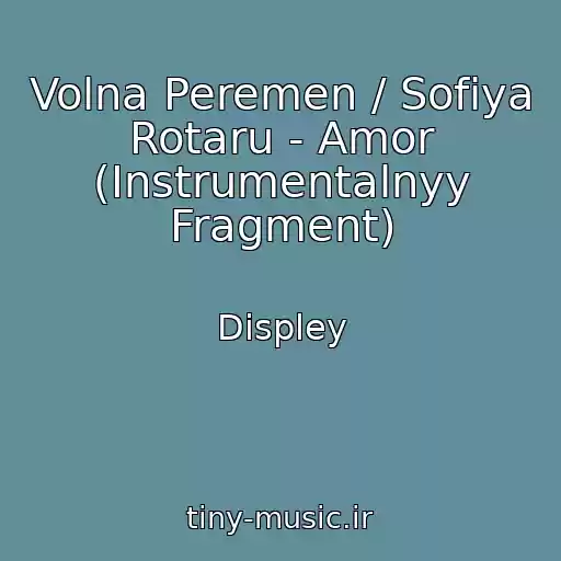 کاور آهنگ Volna Peremen / Sofiya Rotaru - Amor (Instrumentalnyy Fragment) از Displey