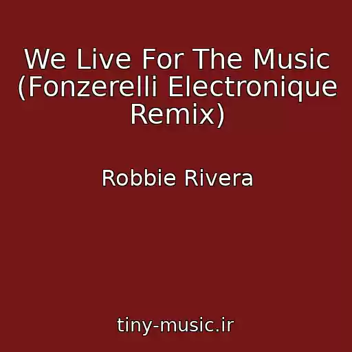 کاور آهنگ We Live For The Music (Fonzerelli Electronique Remix) از Robbie Rivera